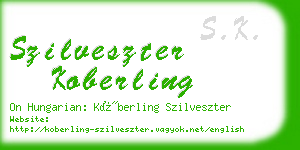 szilveszter koberling business card